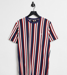 Oversized-футболка в полоску темно-синего, красного и белого цветов от комплекта Threadbare Tall-Многоцветный
