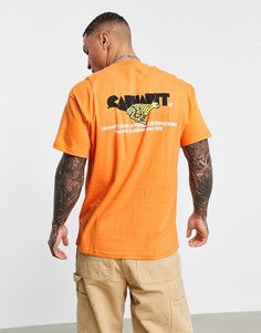 Оранжевая футболка Carhartt WIP-Оранжевый цвет