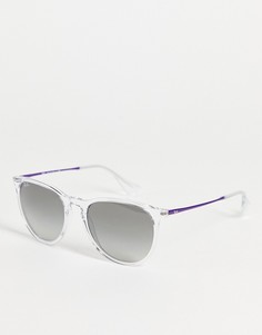 Женские солнцезащитные очки в круглой прозрачной оправе Ray-Ban 0RB4171-Прозрачный
