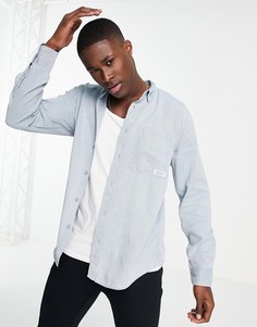 Голубая рубашка с длинными рукавами River Island-Голубой
