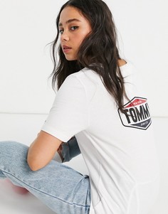 Белая футболка с логотипом Tommy Jeans Station-Белый