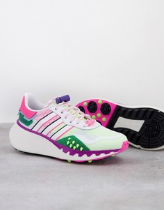 Белые кроссовки с разноцветной отделкой adidas Originals Choigo-Белый
