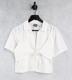 Белая свободная рубашка с бралеттом Reclaimed Vintage Inspired-Белый