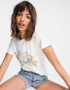 Белая футболка Billabong Salty Blonde Not A Tourist-Белый