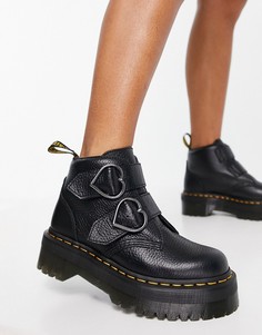 Черный ботинки Dr Martens Devon Heart-Черный цвет