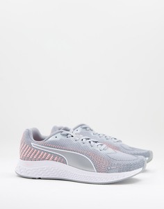 Серо-розовые кроссовки Puma Running Speed Sutamina-Серый