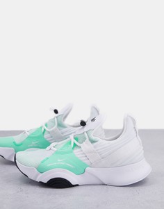 Кроссовки белого и мятно-зеленого цвета Nike Training SuperRep Groove-Белый