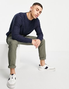 Джемпер с круглым вырезом Selected Homme Buddy-Голубой