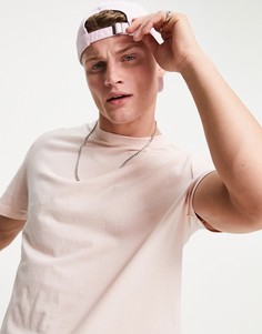 Светло-розовая свободная футболка из органического хлопка ASOS DESIGN-Розовый цвет