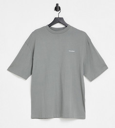 Темно-серая футболка из органического хлопка с логотипом COLLUSION Unisex-Серый
