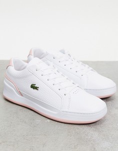 Белые кроссовки с розовой отделкой и чашеобразной подошвой Lacoste Challenge-Белый