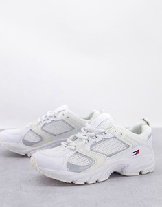 Белые кроссовки с сеточкой и логотипом в виде флага Tommy Jeans-Белый