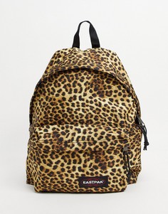 Коричневый рюкзак с леопардовым принтом Eastpak Padded Pakr-Коричневый цвет