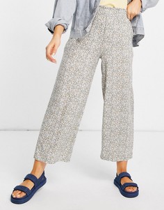 Широкие брюки без застежки с цветочным принтом Abercrombie & Fitch-Multi