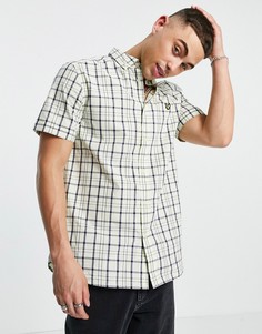 Рубашка в клетку с короткими рукавами Lyle & Scott-Светло-бежевый