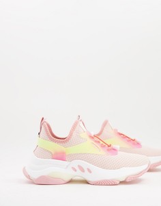 Кроссовки на массивной подошве персикового цвета Steve Madden-Розовый цвет