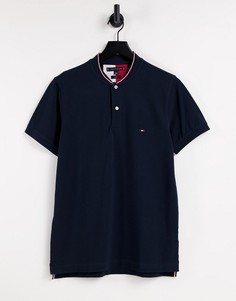 Бейсбольная футболка-поло узкого кроя Tommy Hilfiger-Темно-синий