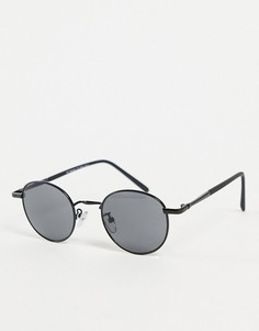 Круглые солнцезащитные очки в черной оправе в стиле унисекс AJ Morgan-Черный цвет