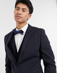 Темно-синий зауженный пиджак ASOS DESIGN