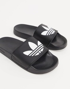 Черные шлепанцы adidas Originals adilette-Черный