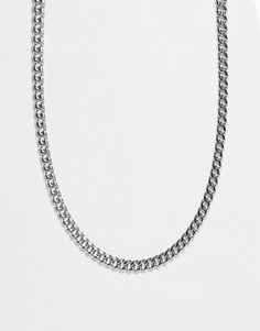 Серебристая цепочка толщиной 6 мм из нержавеющей стали Icon Brand-Серебристый