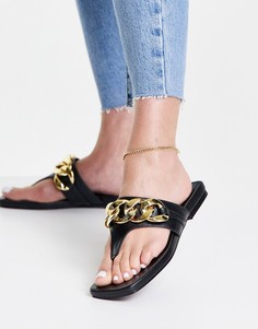 Черные сандалии с цепочками Topshop Promise-Черный цвет