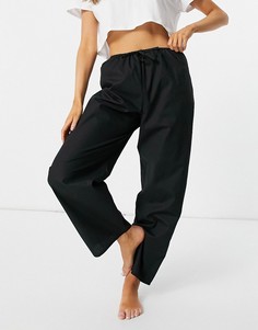 Тканые пижамные брюки черного цвета ASOS DESIGN-Черный цвет