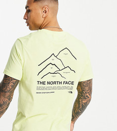 Желтая футболка с принтом гор The North Face – эксклюзивно для ASOS-Желтый