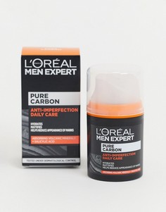 Отшелушивающий крем от высыпаний для ежедневного ухода с чистым древесным углем LOreal Men Expert, 50 мл-Бесцветный