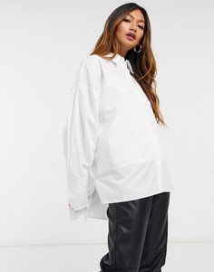 Белая свободная oversized-рубашка в винтажном стиле со вставками ASOS DESIGN-Белый