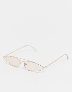 Позолоченные солнцезащитные очки в стиле 70-х Pilgrim Annora-Золотистый