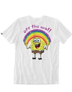 Белая футболка с принтом на спине Vans X Spongebob Imagination-Белый