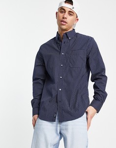 Рубашка классического кроя с длинными рукавами и принтом Tommy Hilfiger Oneil-Голубой