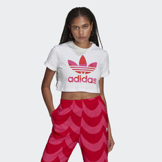 Укороченная футболка Marimekko Trefoil Infill adidas Originals