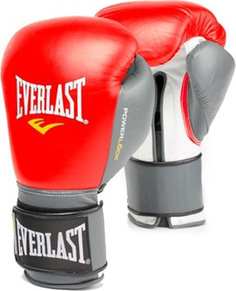 Перчатки тренировочные Everlast Powerlock 12oz красн/сер.