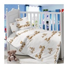 Детское постельное белье Lime Time ясельное сатин Мишка топтыжка