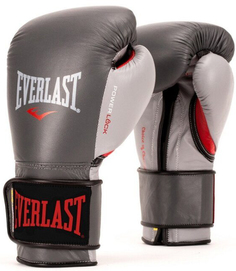 Перчатки тренировочные Everlast Powerlock 12oz сер/красн.