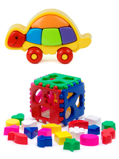 Развивающие игрушки Karolina Toys Лог. Черепашка Игрушка+Кубик лог. большой