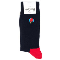 Носки унисекс Happy Socks Happy_Socks_Embroidery_Red_Dog черные 36-40