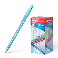 Ручка шариковая ErichKrause® R-301 Spring Stick 0.7, синий в коробке 50 шт
