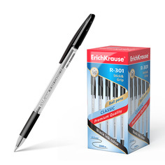 Ручка шариковая ErichKrause® R-301 Classic Stick&Grip 1.0, черный в коробке 50 шт