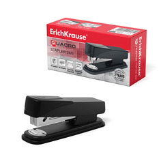 Степлер №24/6 ErichKrause® Quadro до 30 л черный в коробке по 1 шт