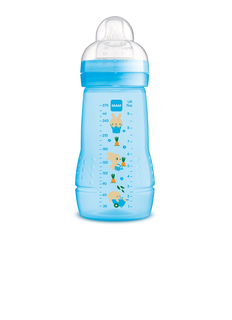 Бутылочка для кормления Easy Active 270 мл, голубая, 2+ мес. MAM