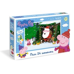Пазл Peppa Pig "Зима. В гостях у волшебника", 24 элемента (+ наклейки) Origami