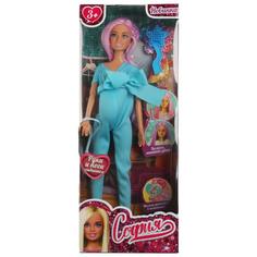 Кукла 29 см София беременная, 1 младенец, волосы меняют цвет, расческа, КАРАПУЗ