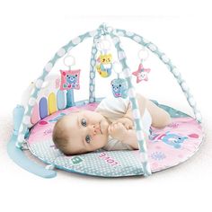 Развивающий коврик для новорожденного Happy Bed Bell (голубой)