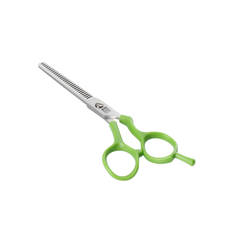 Парикмахерские ножницы Dewal 30 зубцов, 5,5", салатовые