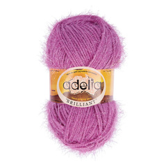 Пряжа Adelia Brilliant, 100% полиэстер, 10*50 г, 90+/-5 м, №25, светлый сиреневый