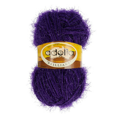 Пряжа Adelia Brilliant, 100% полиэстер, 10*50 г, 90+/-5 м, №13, темный фиолетовый