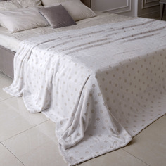 Плед-покрывало, MICRO VELUR, 180 х 200, "Горох", бежевый La Notta